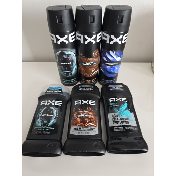 AXE Men Variety Pack 6 Body Spray & Deodorant Stick 5.1oz & 2.7oz New - Picture 2 of 4